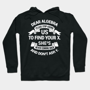 Dear Algebra Please Stop Asking Us To Find Your X Hoodie